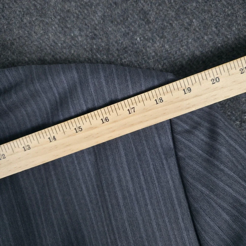 Jos A Bank Pinstripe Blazer Mens 40 Long Grey Metropolitan 100% Wool Slim Fit